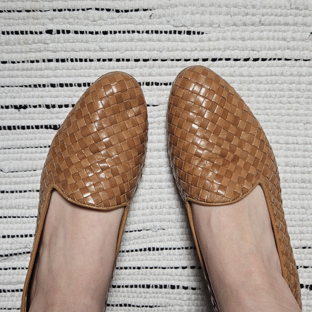 vtg cottage boho hippie 90s y2k grunge woven indie urban festival loafers flats - Picture 2 of 8